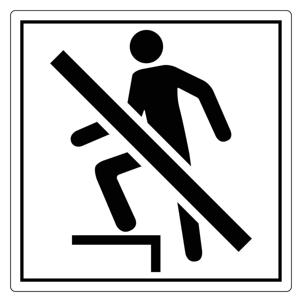 No Running Sign for Safety Precautions vector
