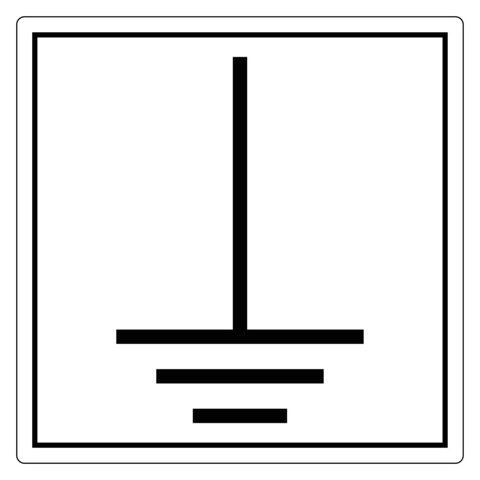Grounding Symbol with Three Horizontal Lines vector