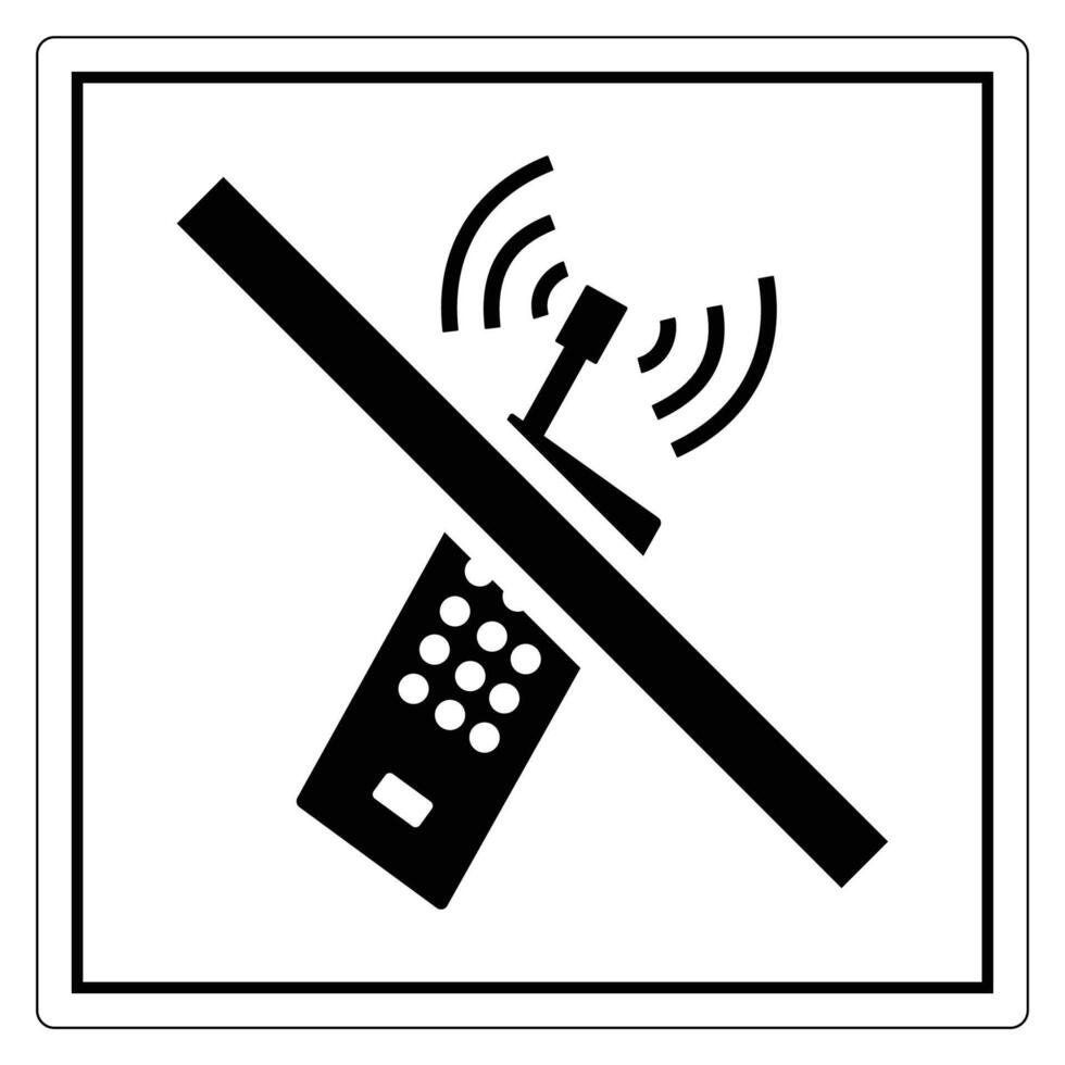No Mobile Phone Signal Allowed Signage vector