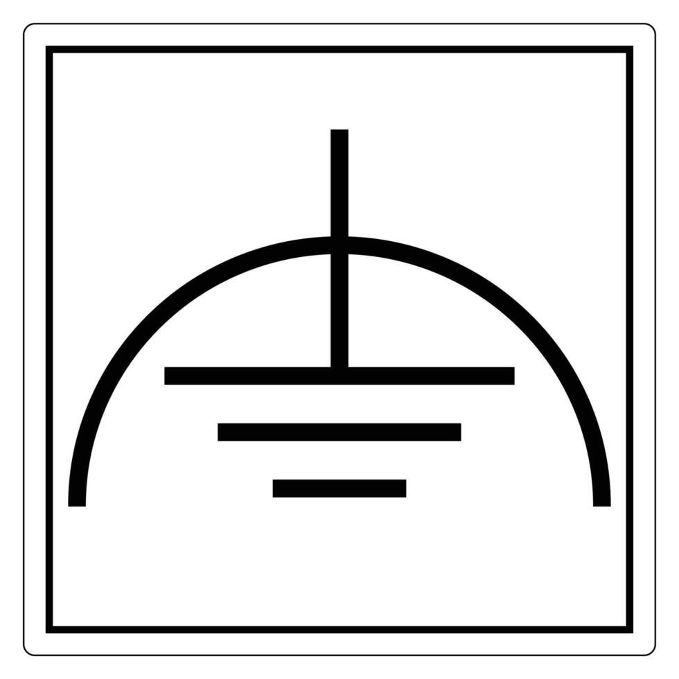 Electrical Grounding Symbol for Safety Compliance vector