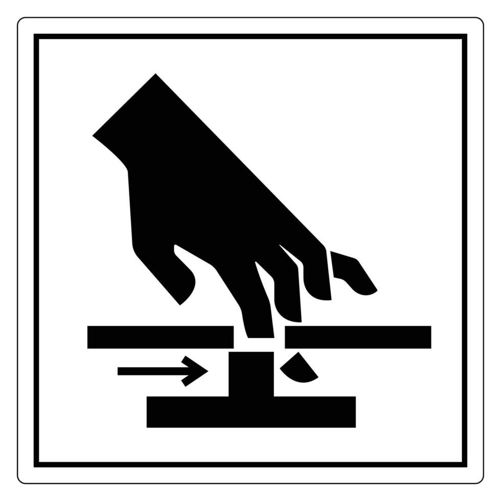 Safety Warning Hand Symbol for Equipment Use vector