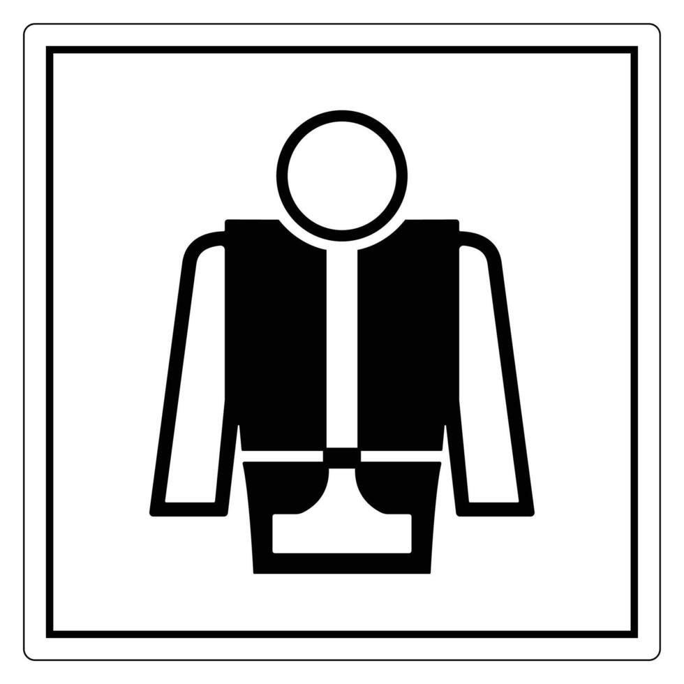 Simple Icon of a Safety Vest for Signage Use vector