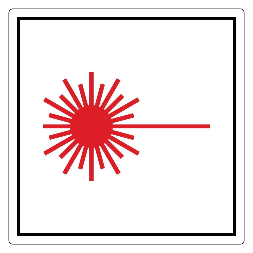 Red Laser Beam on White Background vector