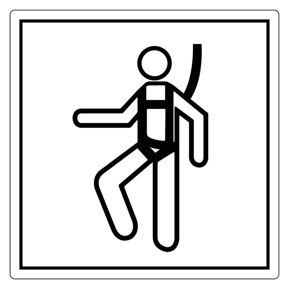 Safety Harness Icon for Climbing or Construction Use vector