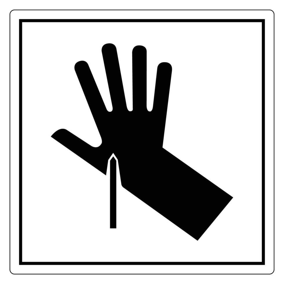 Caution Sign for Hand Safety and Protection vector