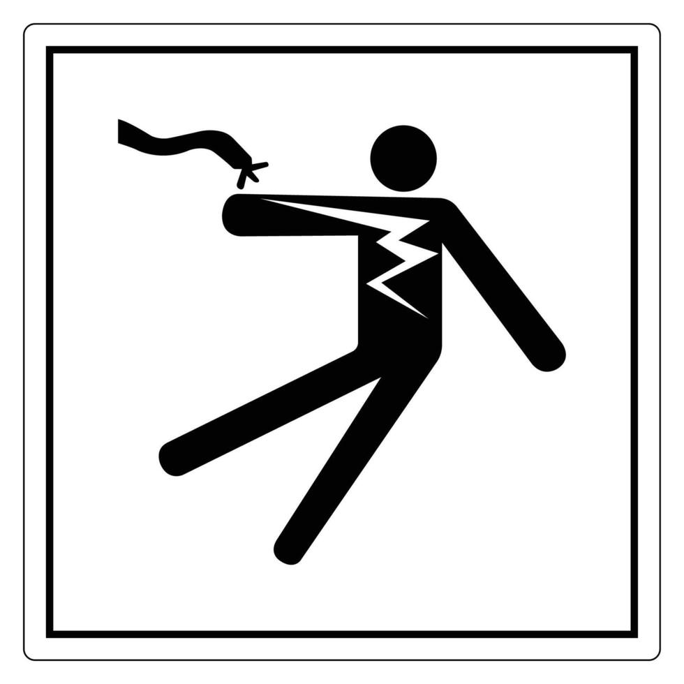 Safety Warning for Electrical Shock Hazard vector