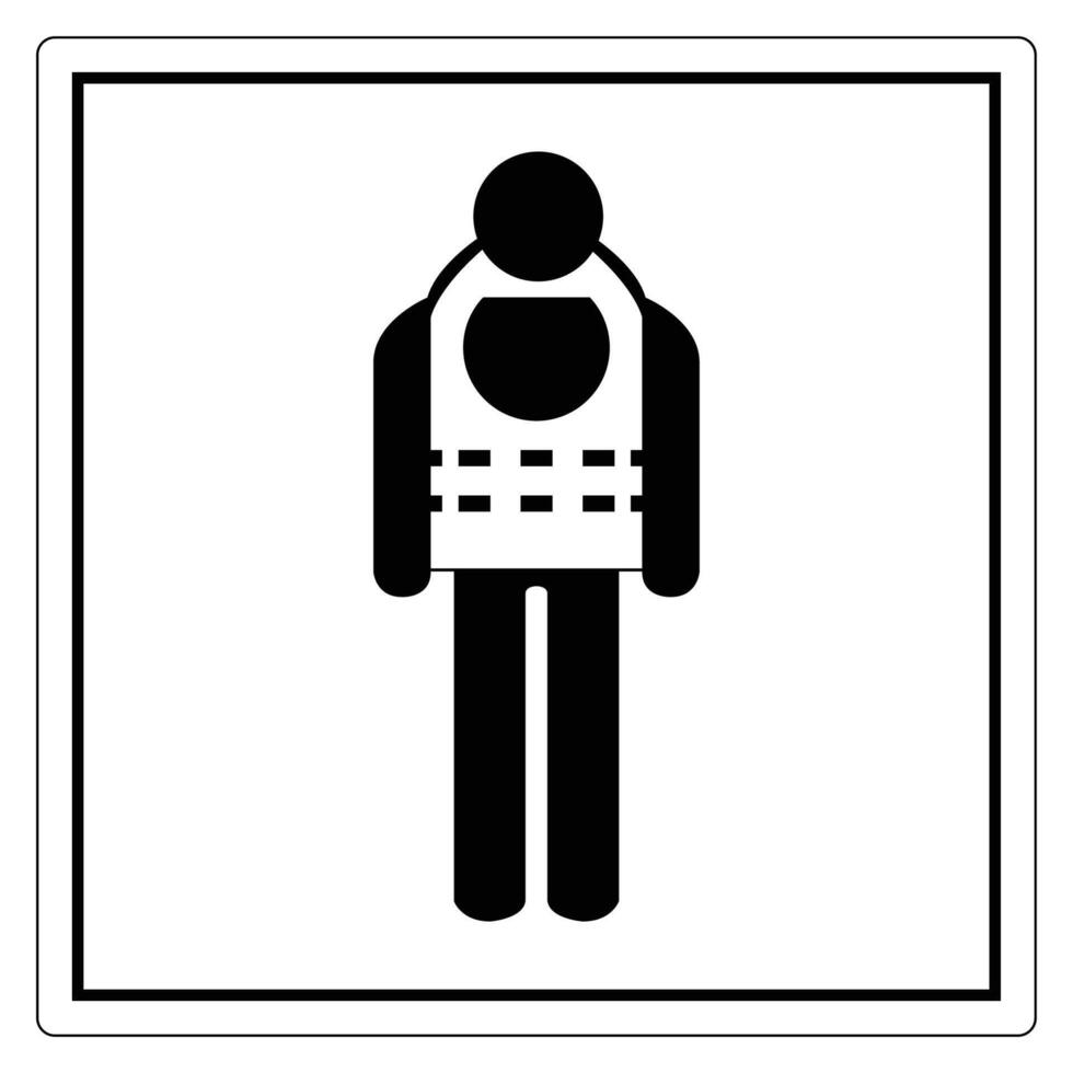 Simple Icon of Person in Safety Vest vector