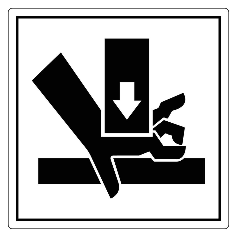 Caution Hand Safety Warning Sign vector