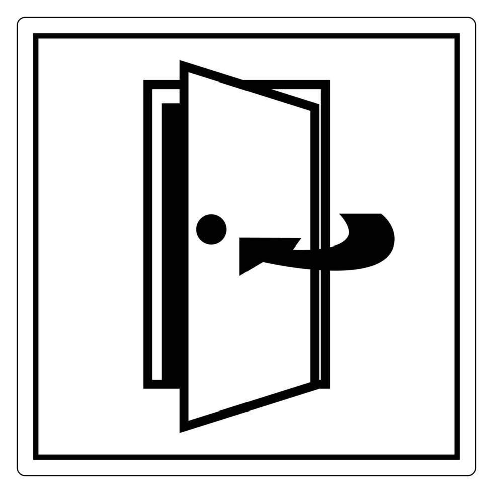 Open Door Icon on White Background vector