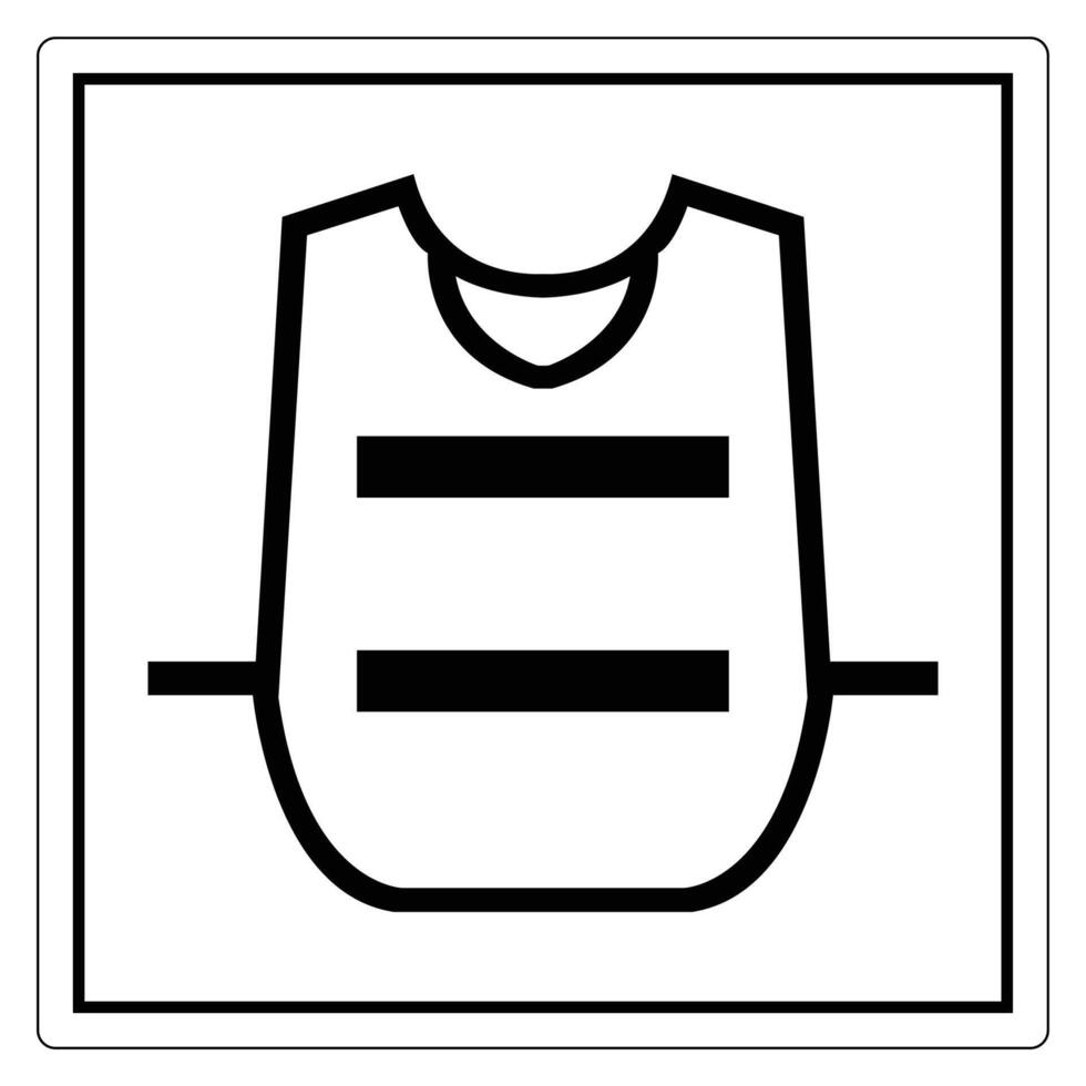Simple Icon of Protective Vest for Safety Use vector
