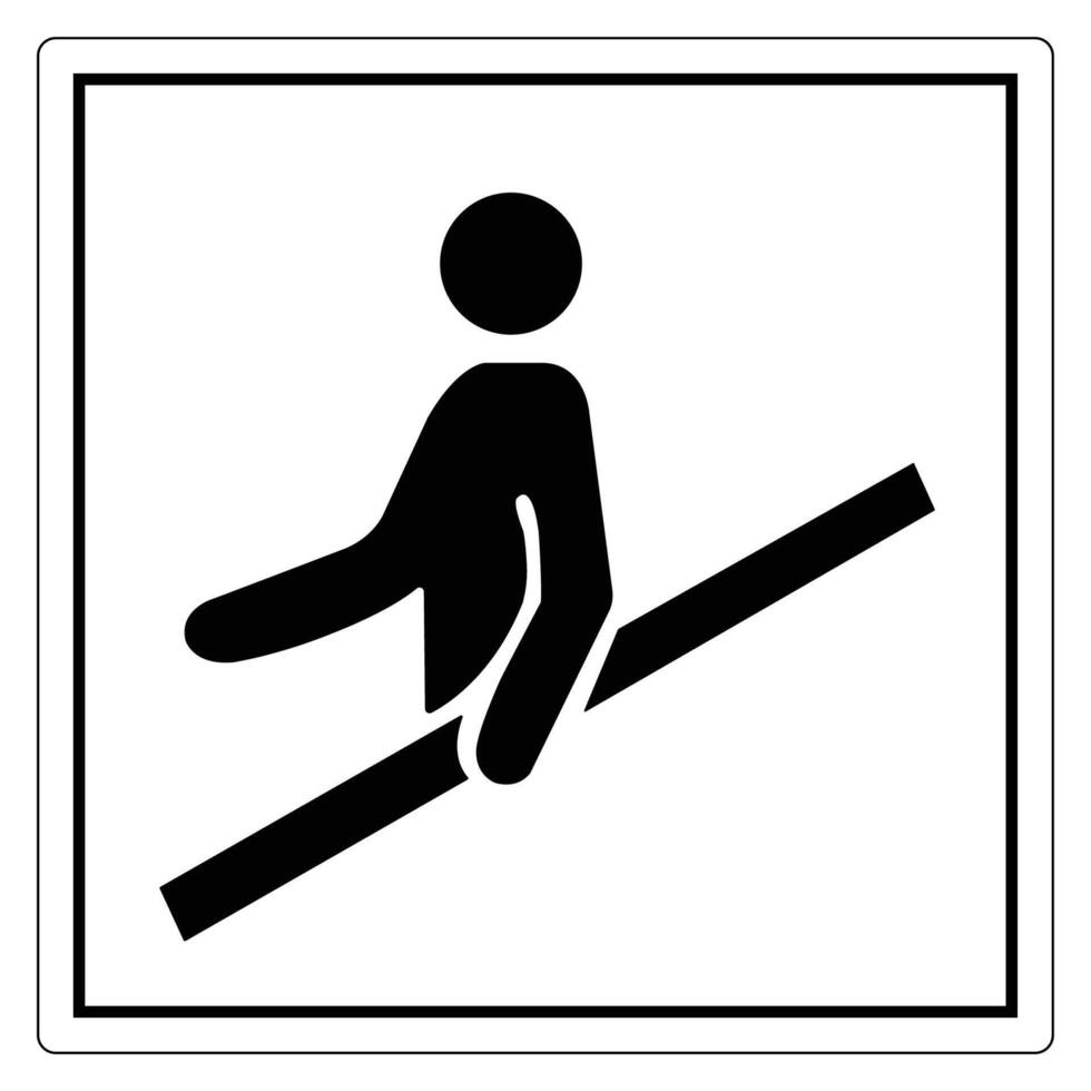 Safety Sign for Climbing Hazard Awareness vector