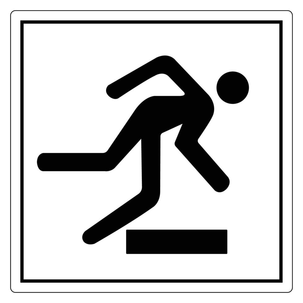 Danger of Falling Sign for Safety Awareness vector