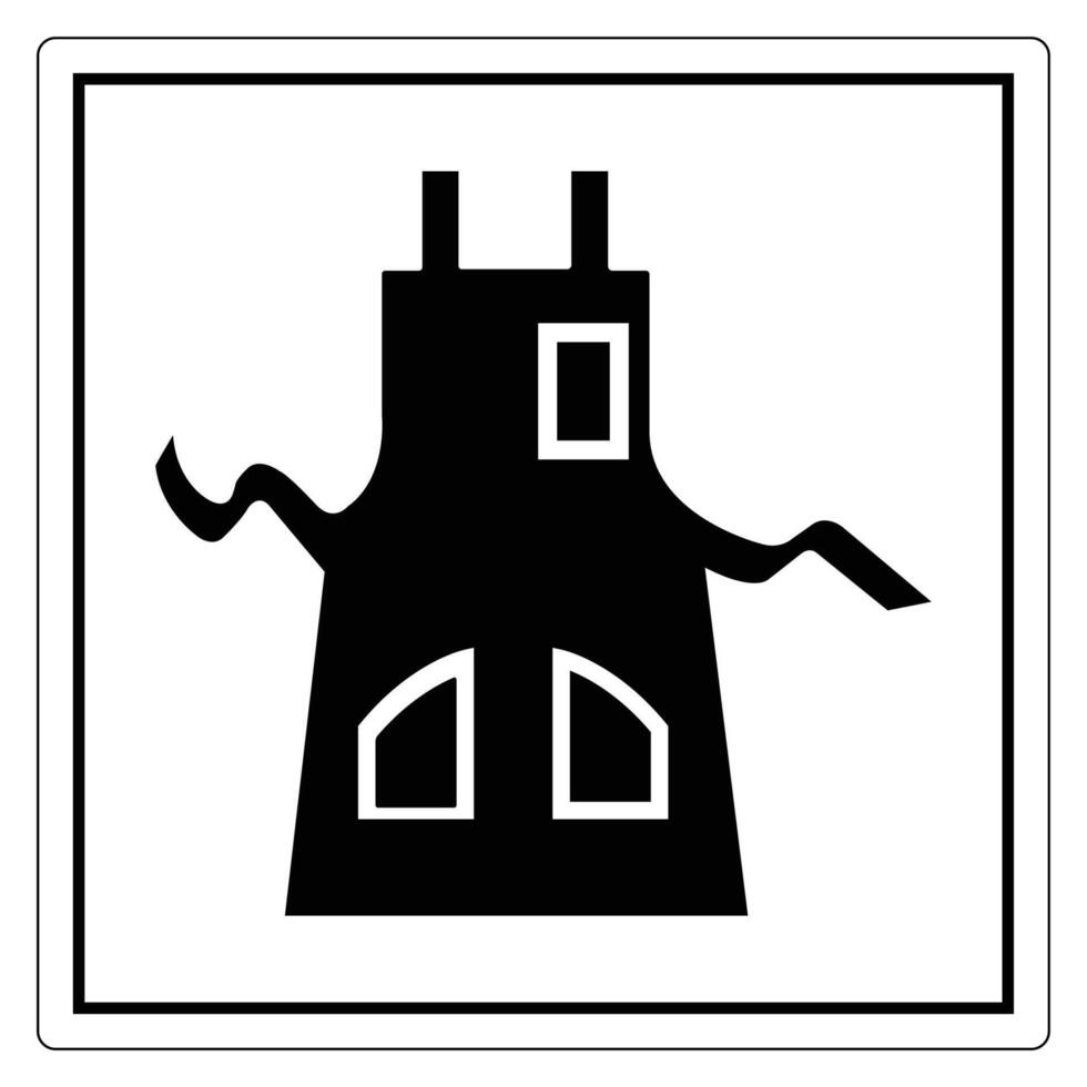 Black and White Apron Icon Design vector