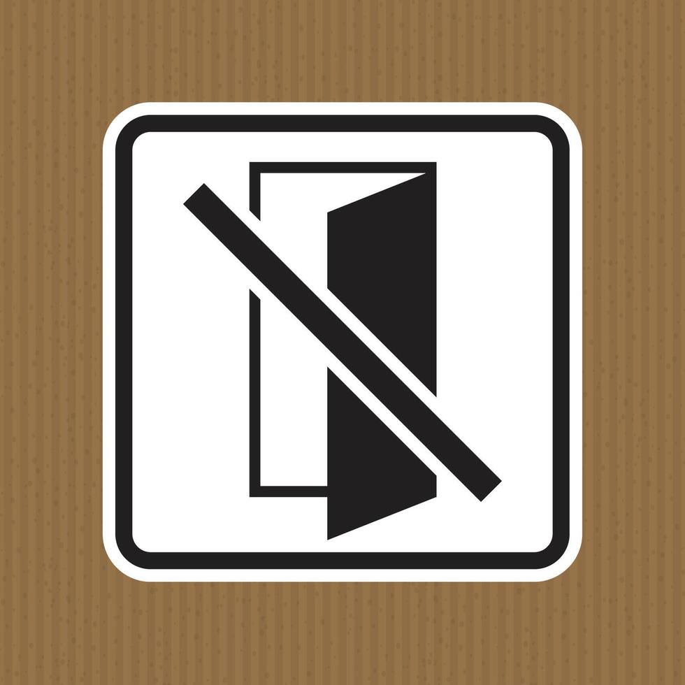 No Entry Sign with Simple Design on Cardboard Background vector