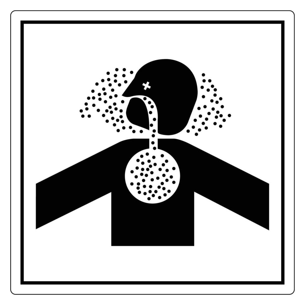 Safety symbol for hazardous material exposure vector