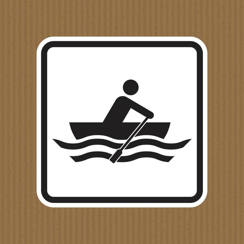 Rowing Icon on Simple Background vector