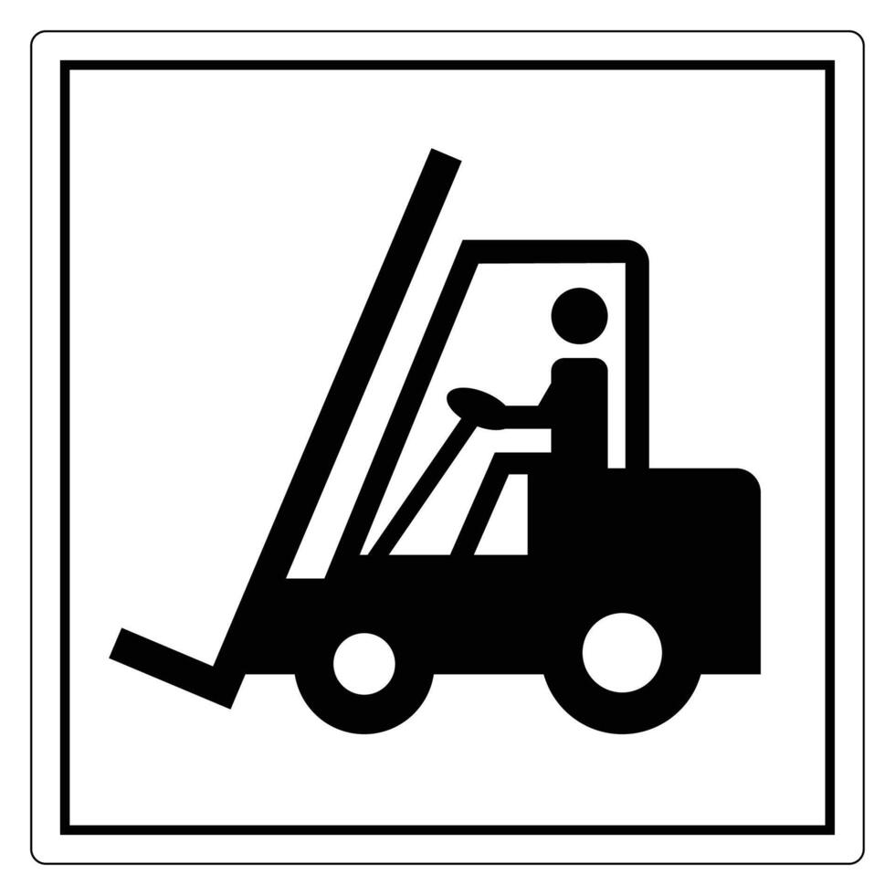 Forklift Operator Symbol for Safety Signage vector