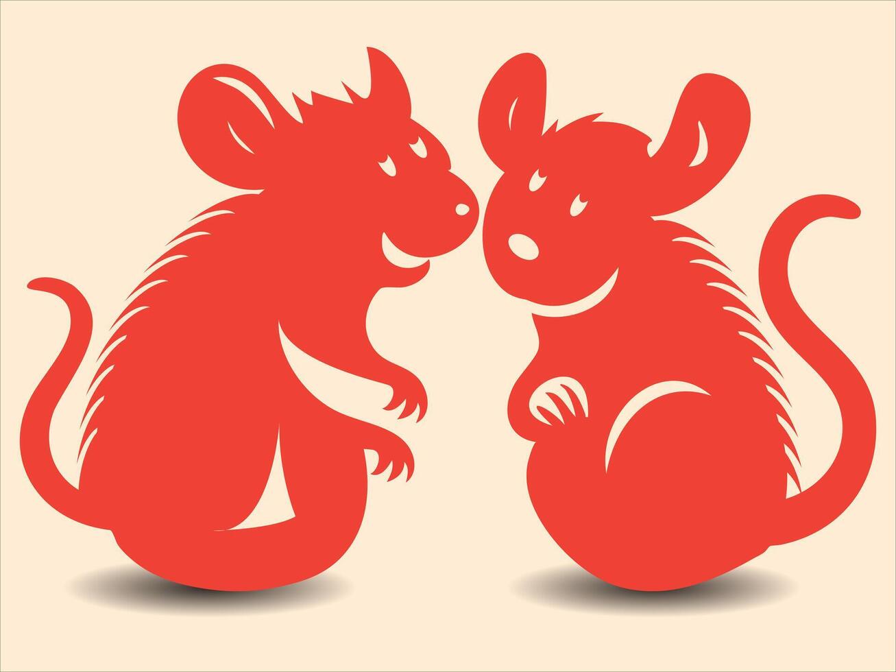 Simple Rat Silhouette Design Suitable for Logos, Illustrations, and Crafting vector