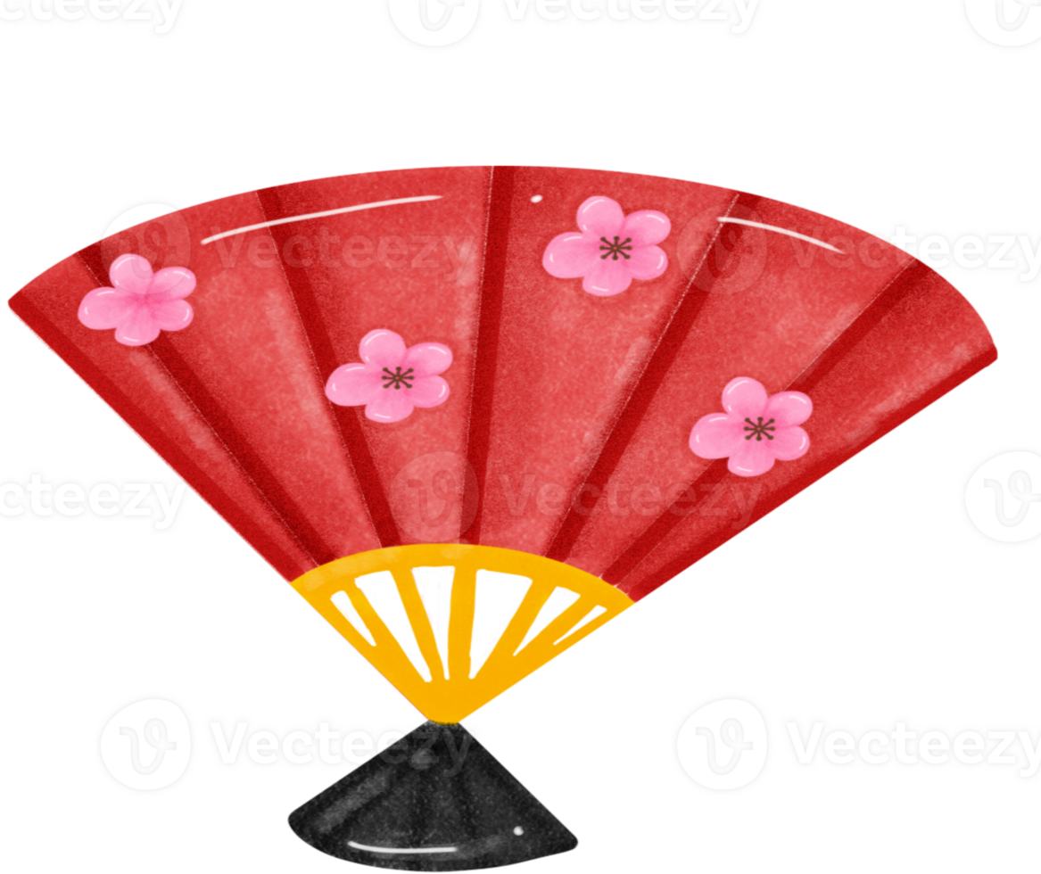 Lucky fan Chinese new year png