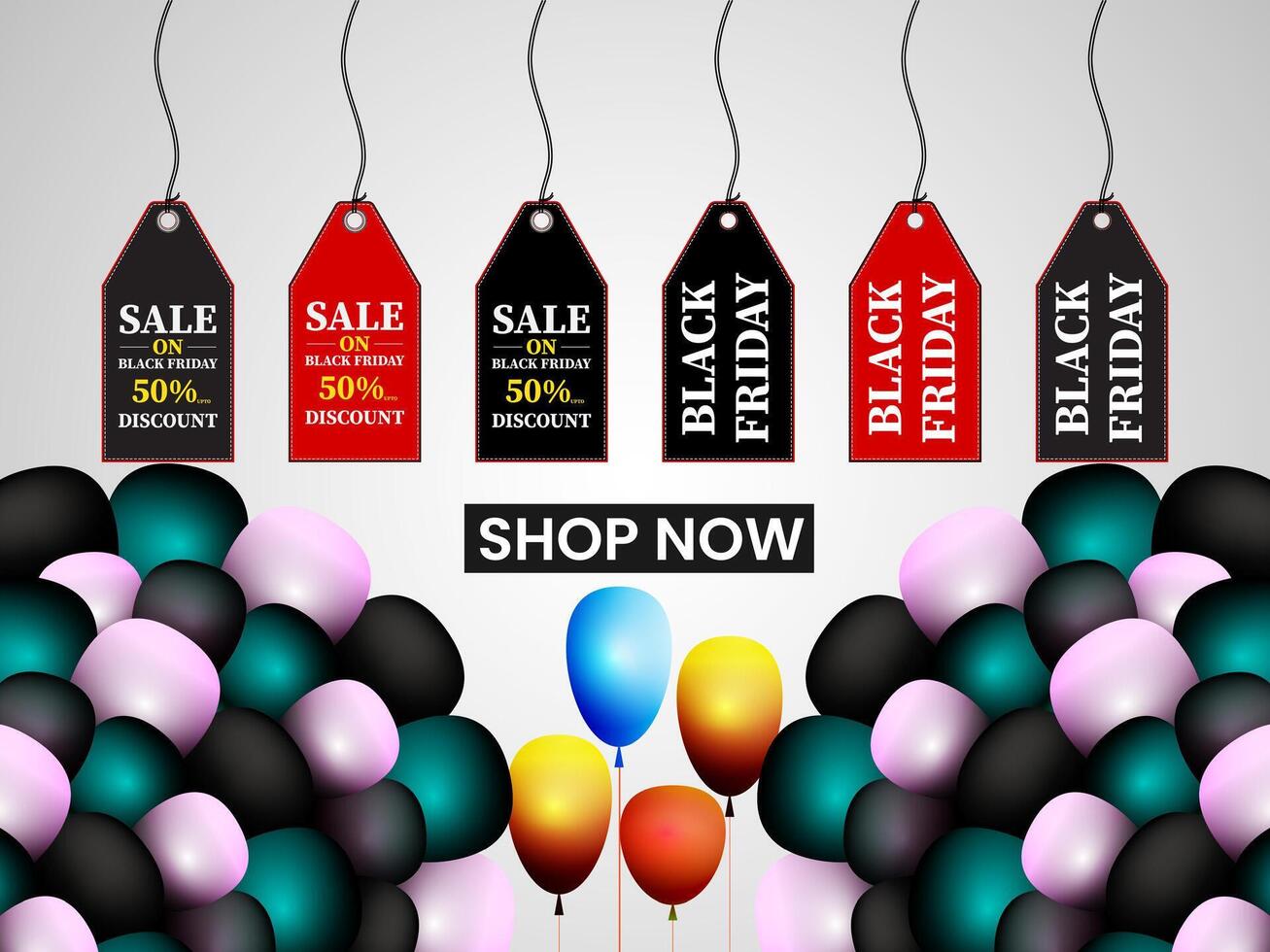 Black Friday sale banners and price tag label designs like selling and discount sticker set vector