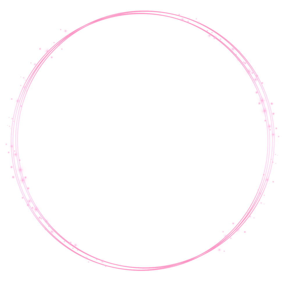 Decorative pink circle frame png