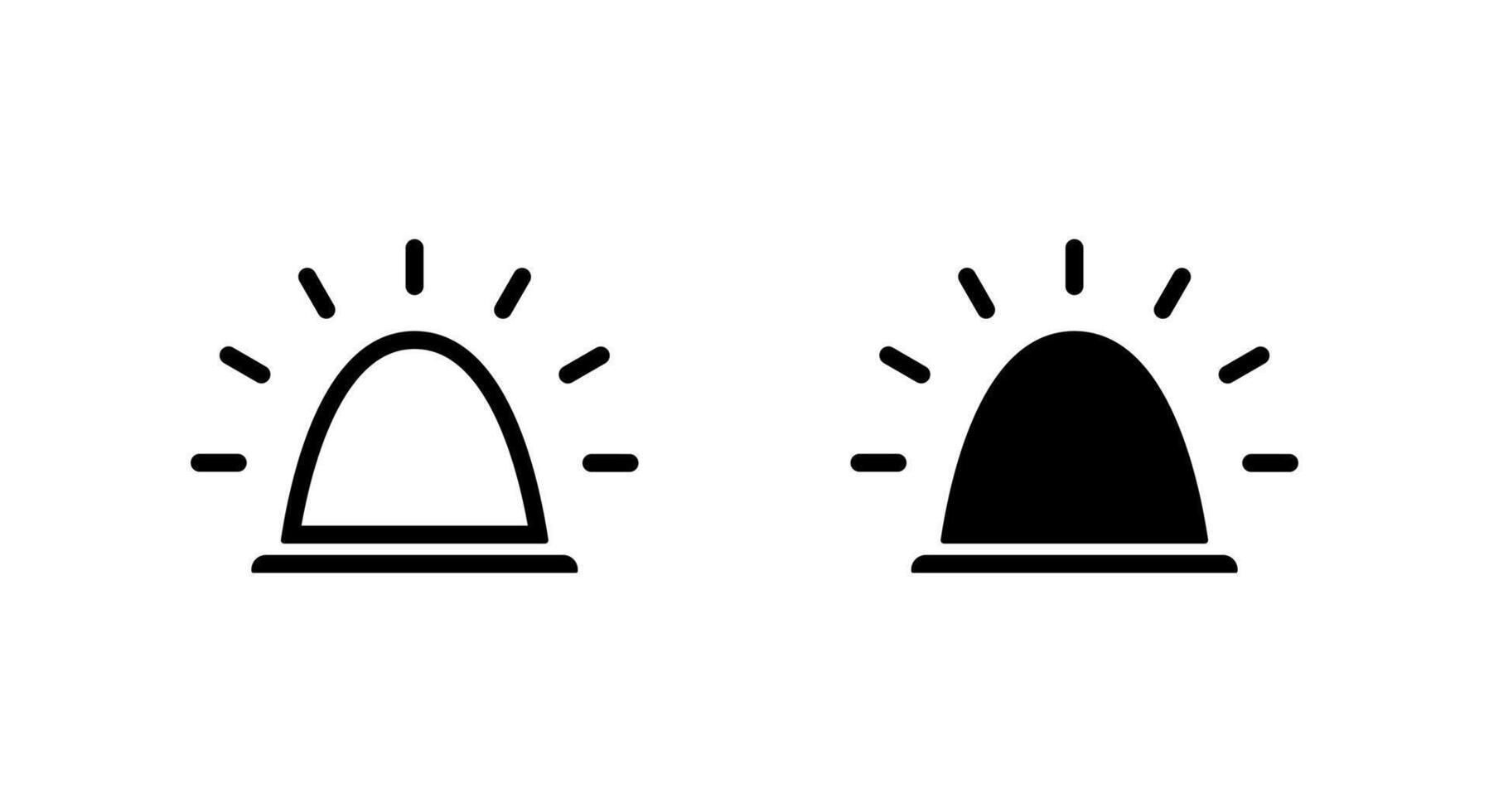 Siren light icon. Emergency lamp sign symbol vector