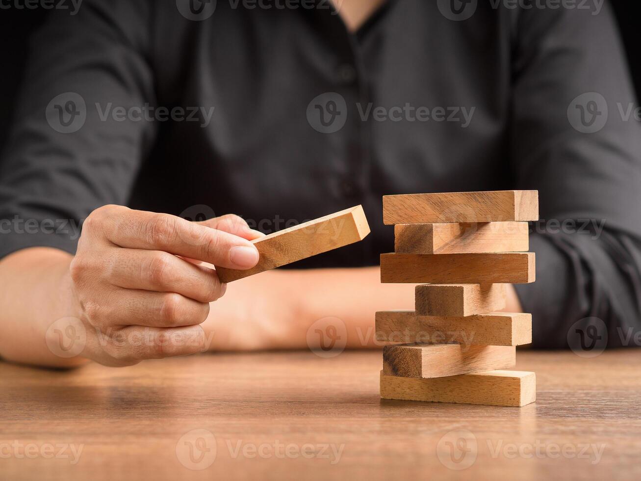 Risk of management and strategy plans for business growth and success concept photo