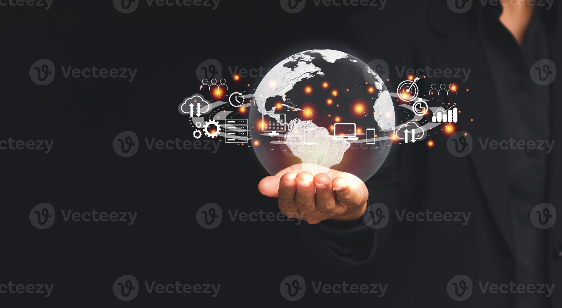 Business global network connection application technology photo