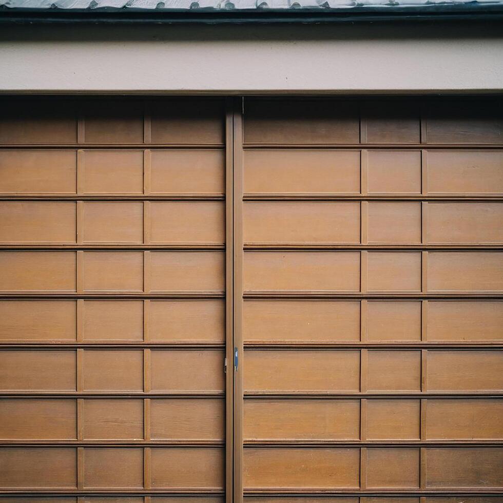 Garage shutter closeup background outside photo