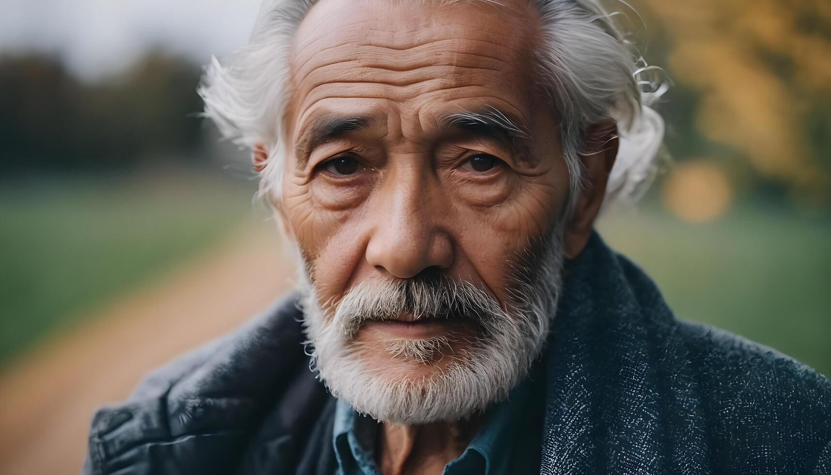 Old man face closeup background photo