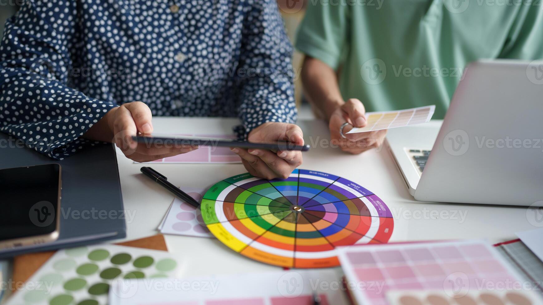 Business People Meeting Design Ideas professional investor working new start up project. business workers working discussing together planning in office. photo