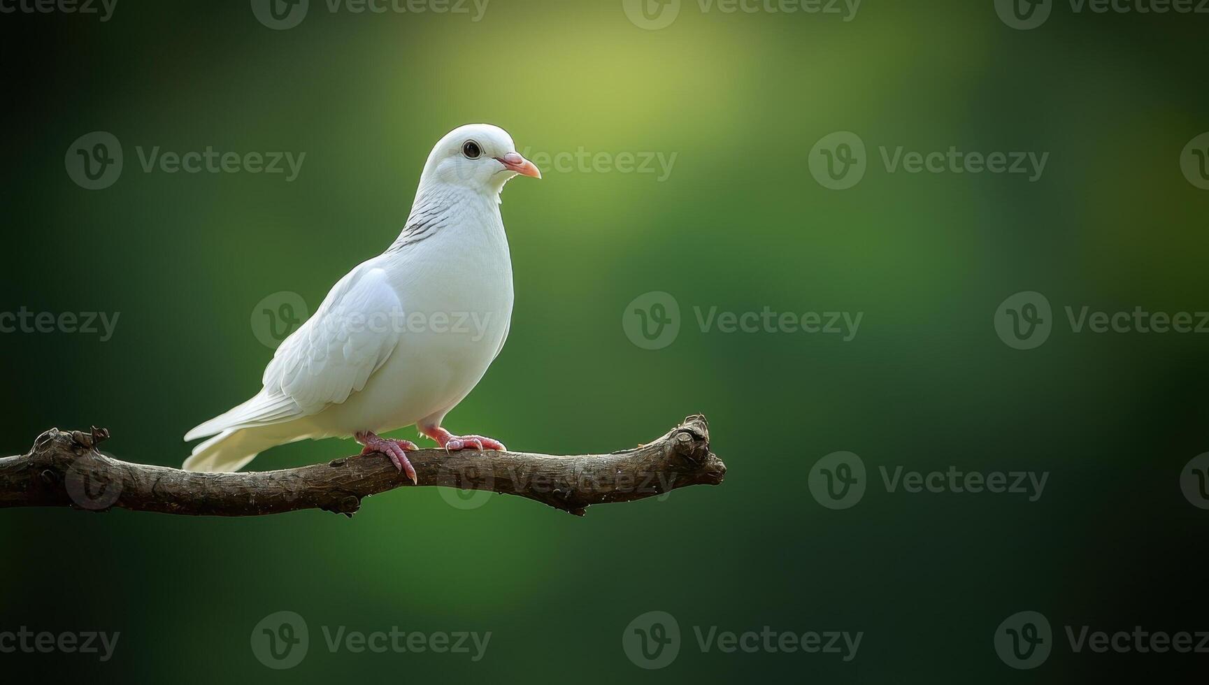 White Dove on a Branch, Symbol of Peace, Hope, and Serenity photo