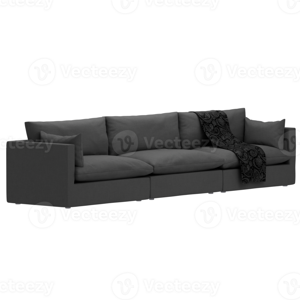 A black and white image of a couch png