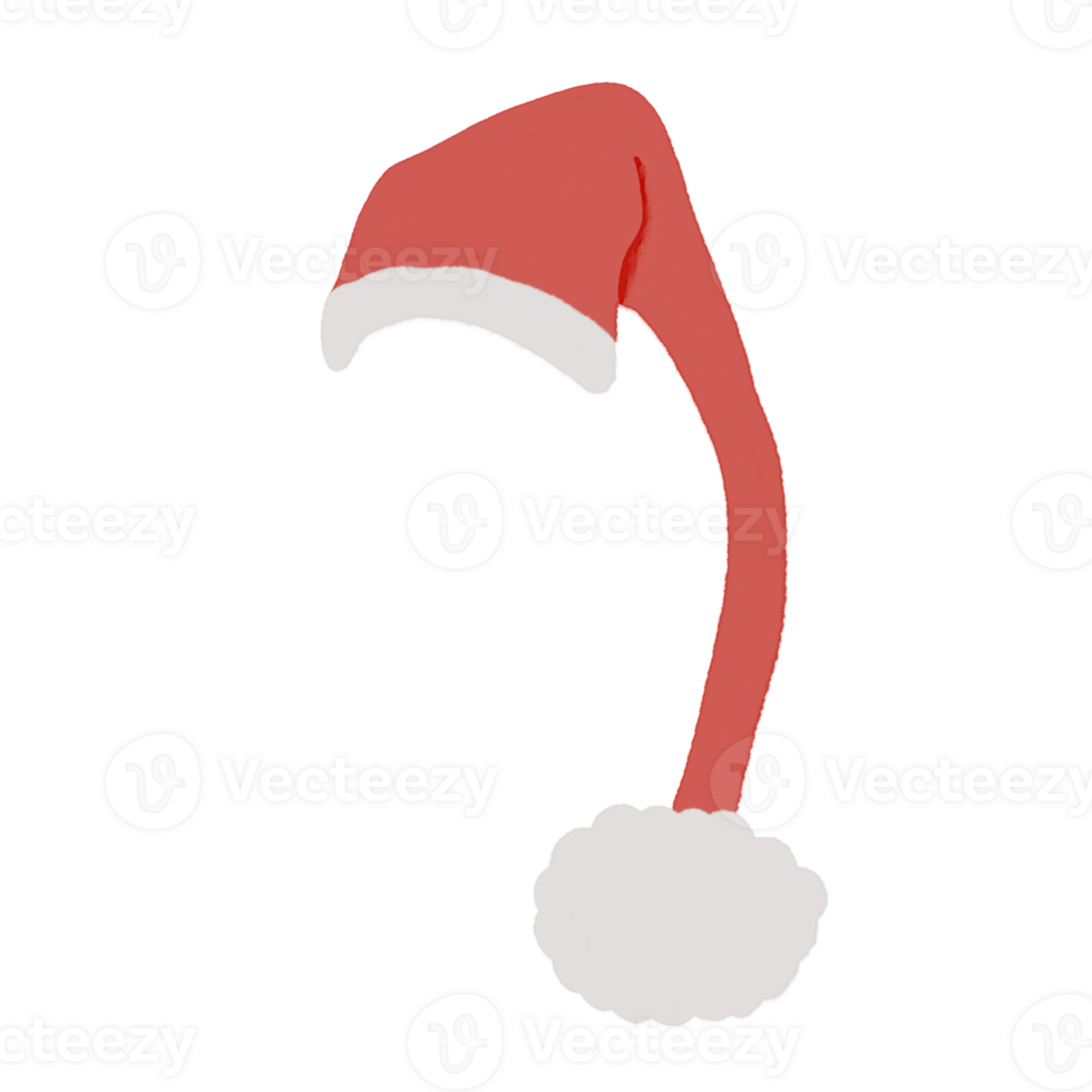 A hand drawn watercolor illustration of a cute red and white winter hat. Ideal for winter decor, clothing patterns, or adding a soft and festive touch to your projects. png