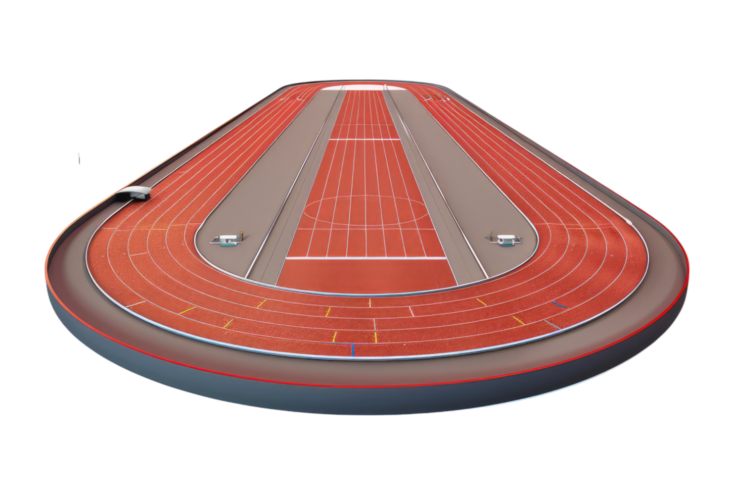 A track running track with a red and white track png