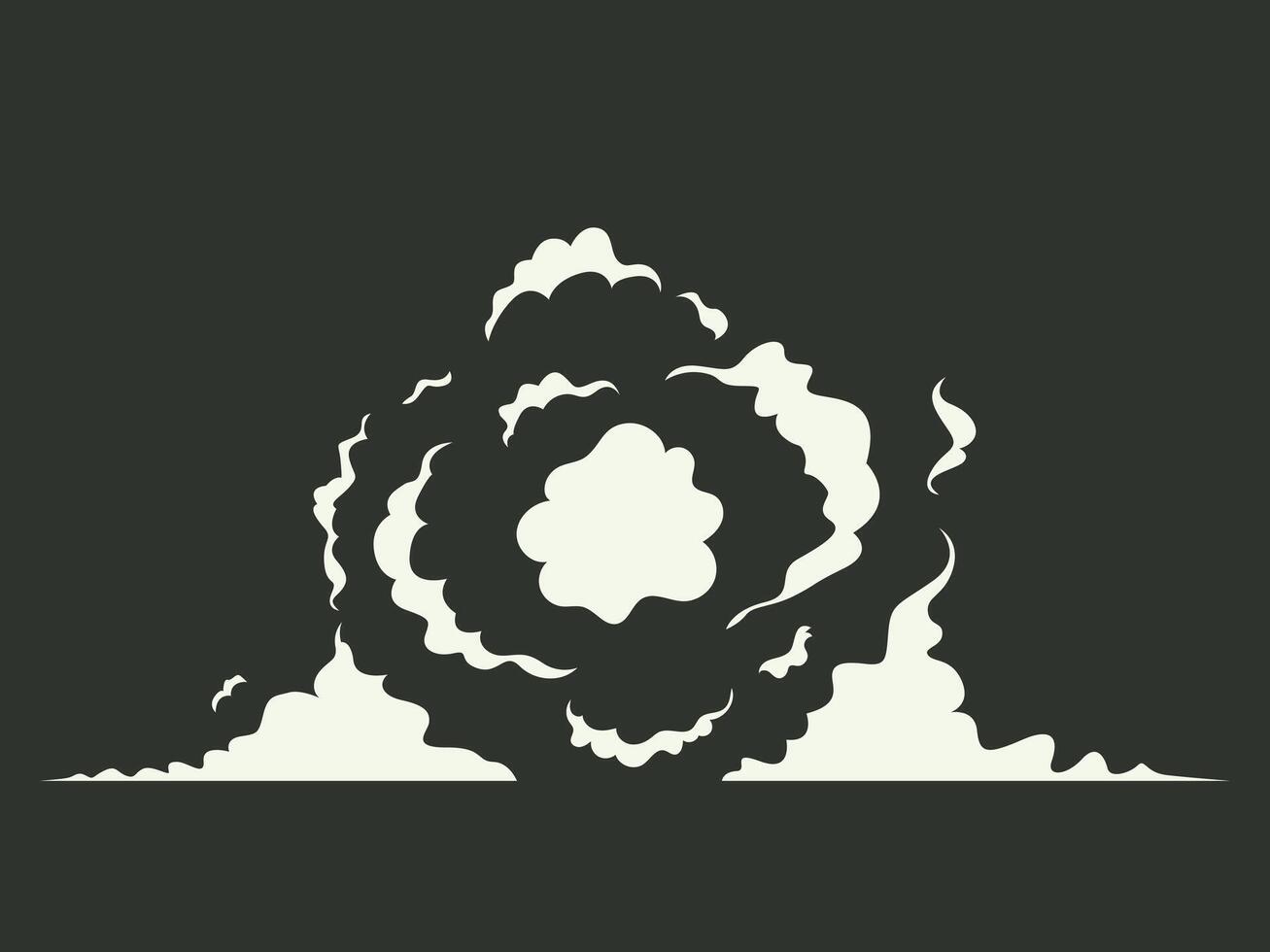 Comic smoke clouds, smoke flows, dust, smoke steaming illustration vector