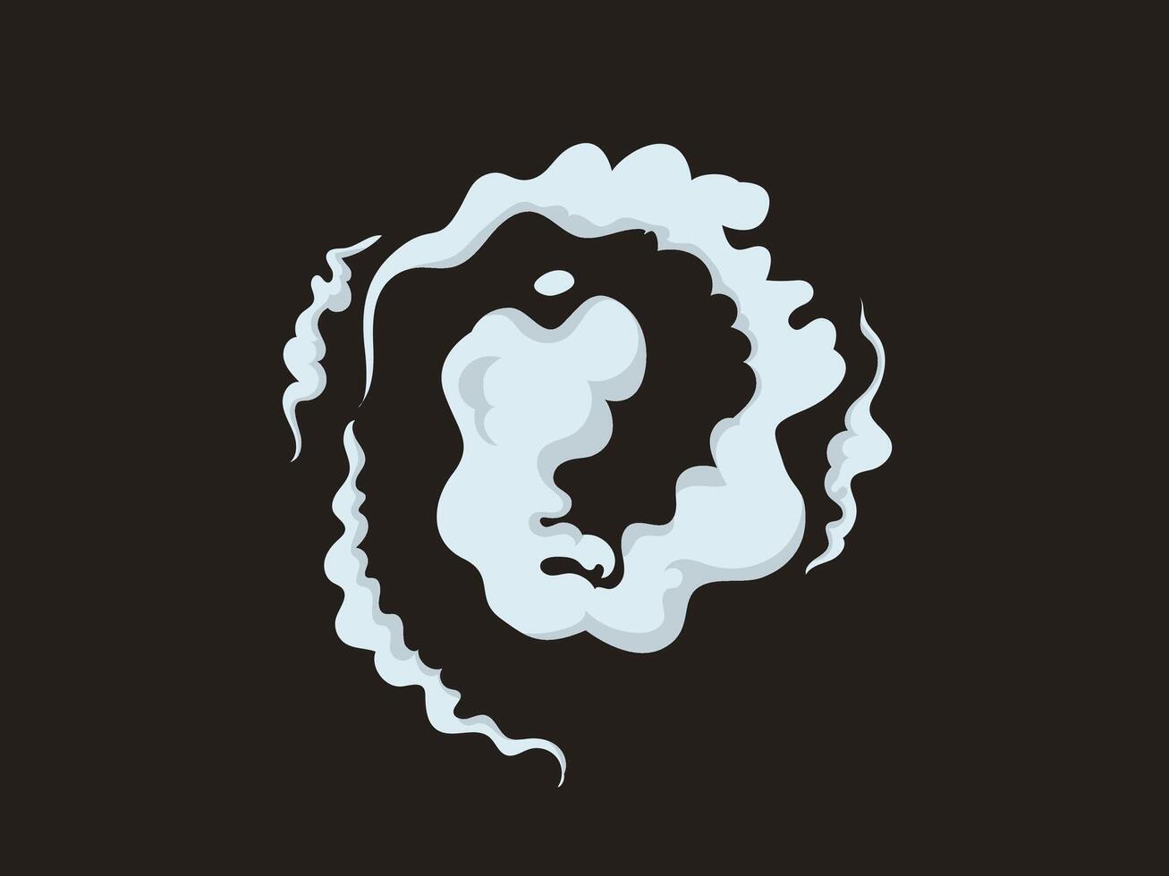 Smoke clouds. Comic smoke flows. Smoke steaming cloud vector