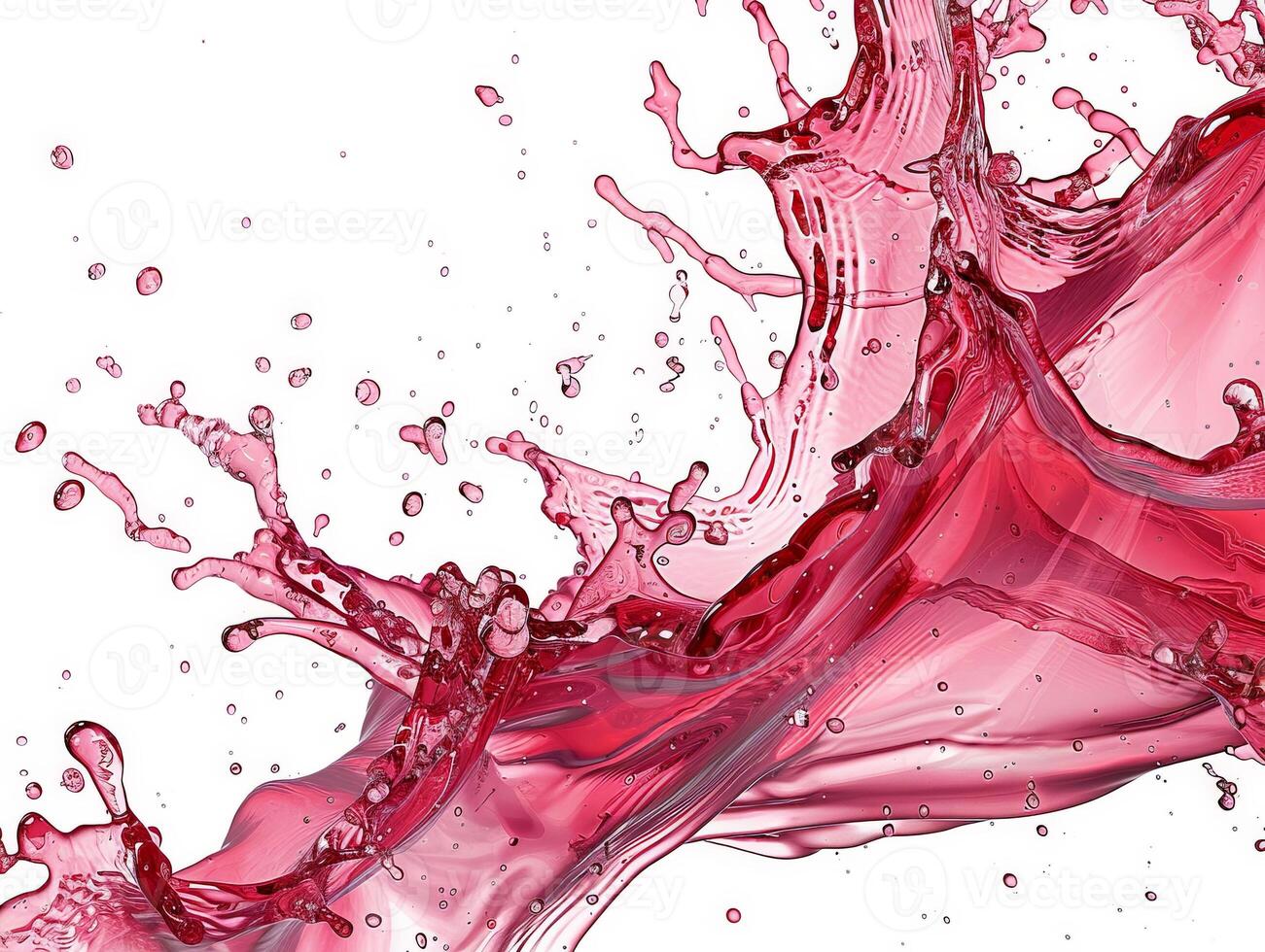 The dynamic splash of red wine forms intricate and abstract shapes against a pristine white backdrop, reflecting the interplay between color and movement, embodying elegance photo