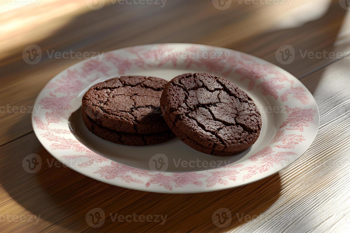 View of two cookie fudges on a plate photo