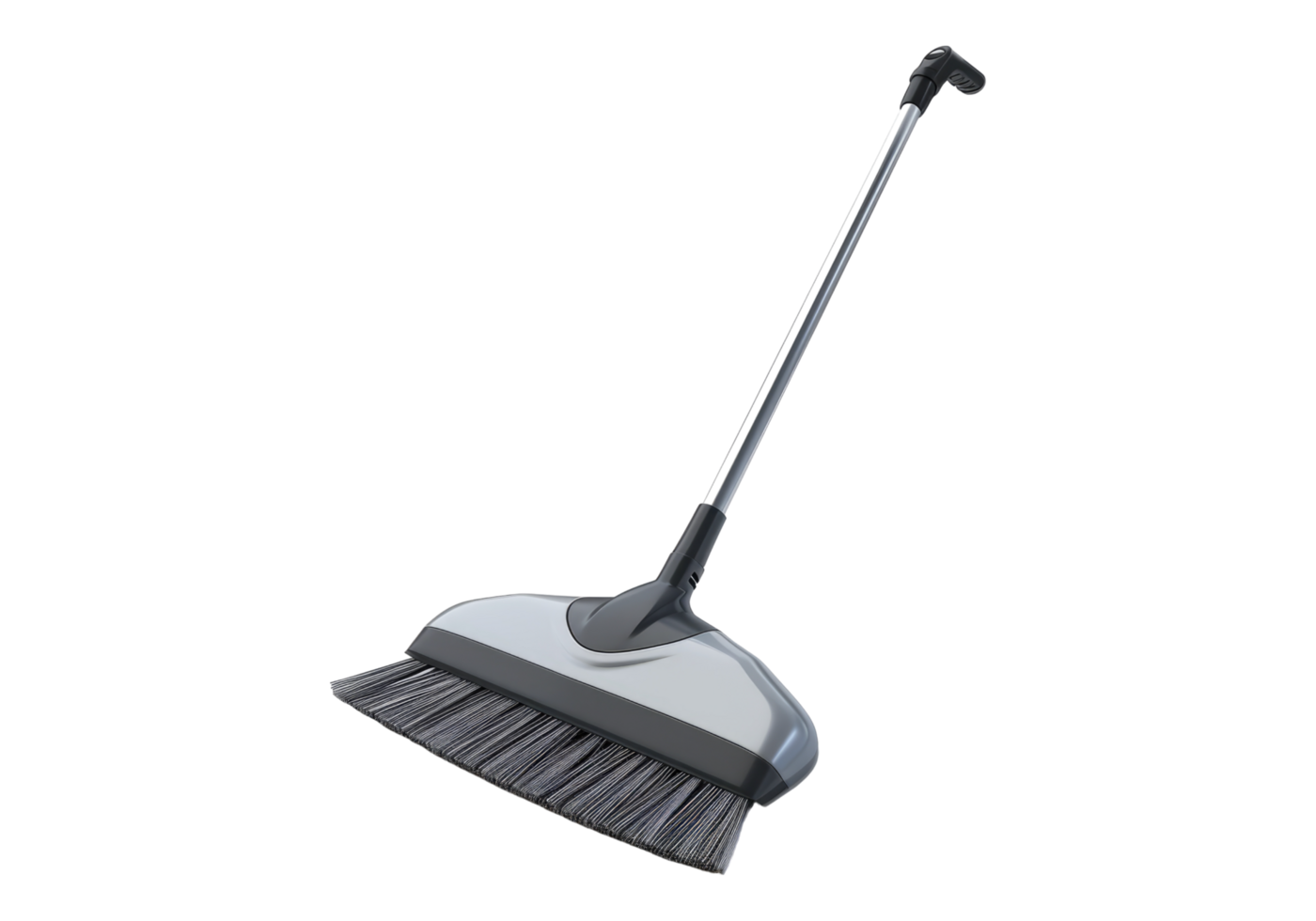 A broom with a black handle and a black brush png