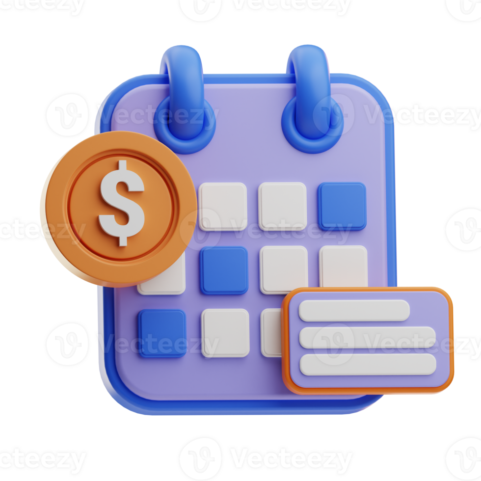 Subscription Time Business marketing illustration 3D png