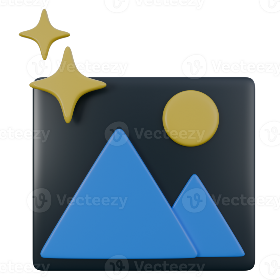 3d render illustration of image prompt, technology 3d elements, rendering. it can be used for any purpose. png