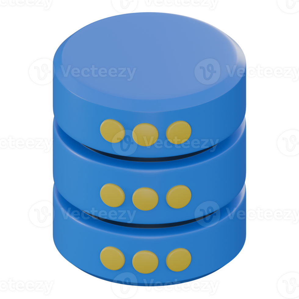 3d render illustration of database , technology 3d elements, rendering. it can be used for any purpose. png