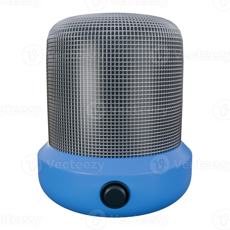 3d render illustration of voice service smart assistant, speaker, technology 3d elements, rendering. it can be used for any purpose. png