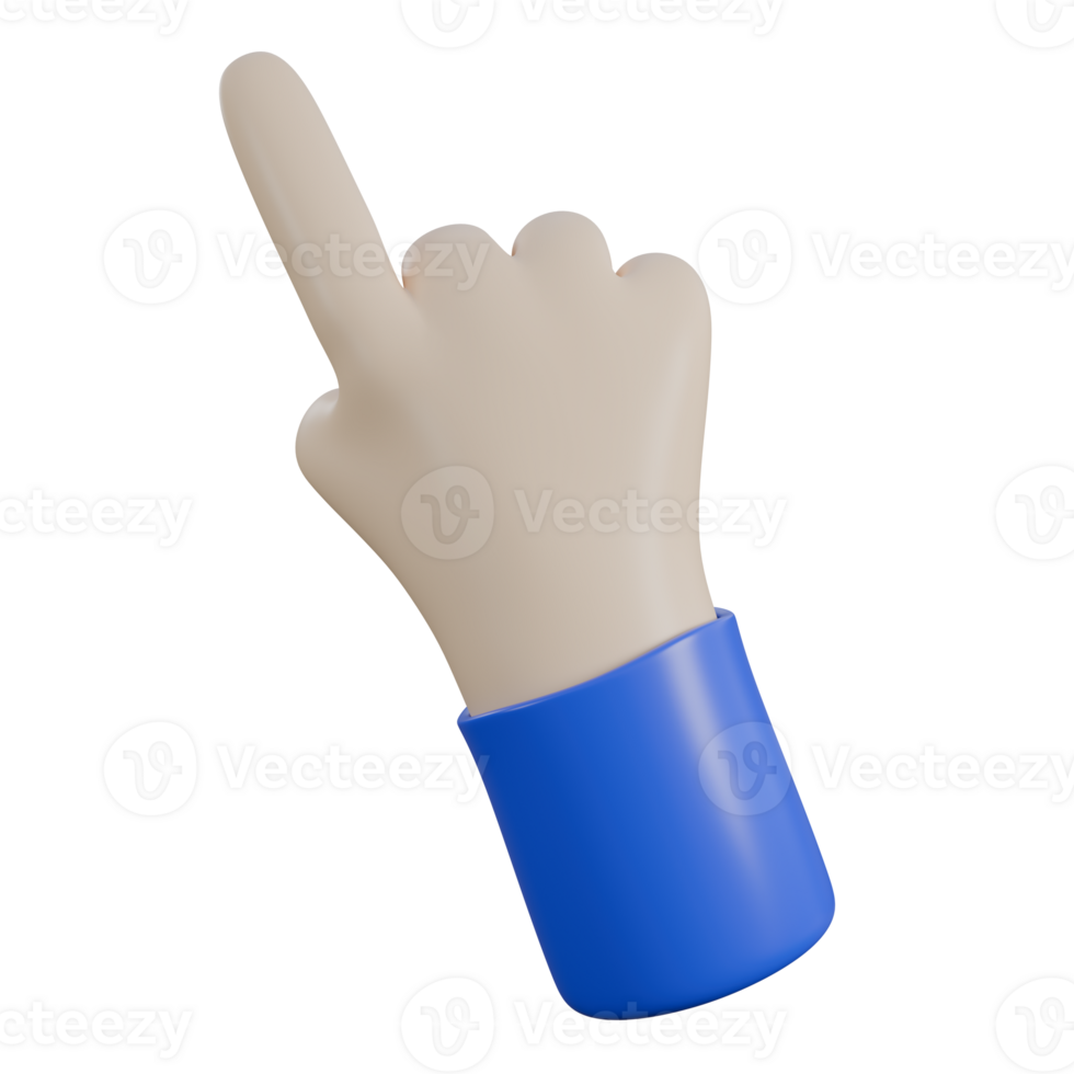 Illustration of a Pointer Hand Gesture with Touch Elements for Versatile Applications png