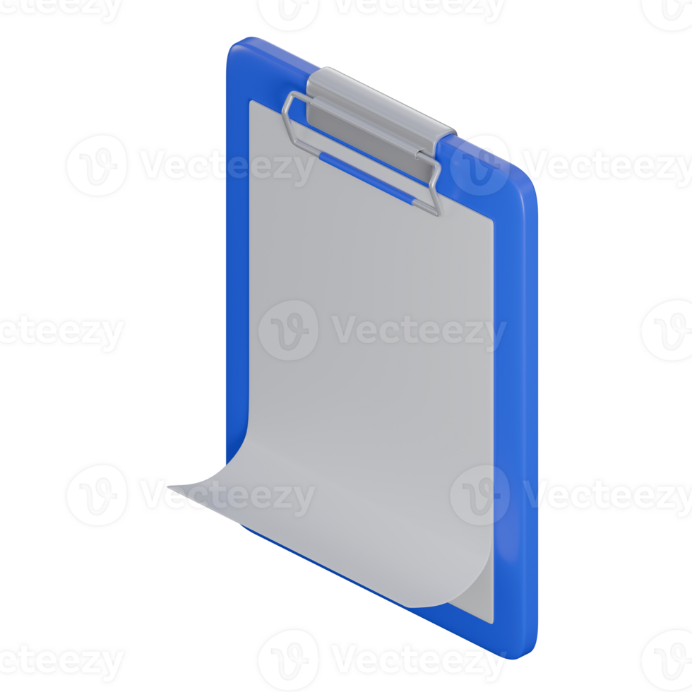 Versatile 3D Illustration of a Task Clipboard and Report with Engaging Elements for Any Application png