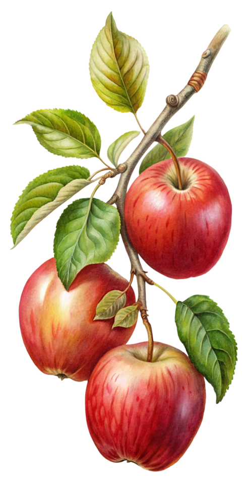 Apple tree with red apples png