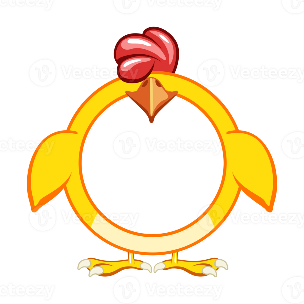 Circle pig frame, cartoon avatar for ui games. Empty animal frame for your kids decor, print or stickers. png