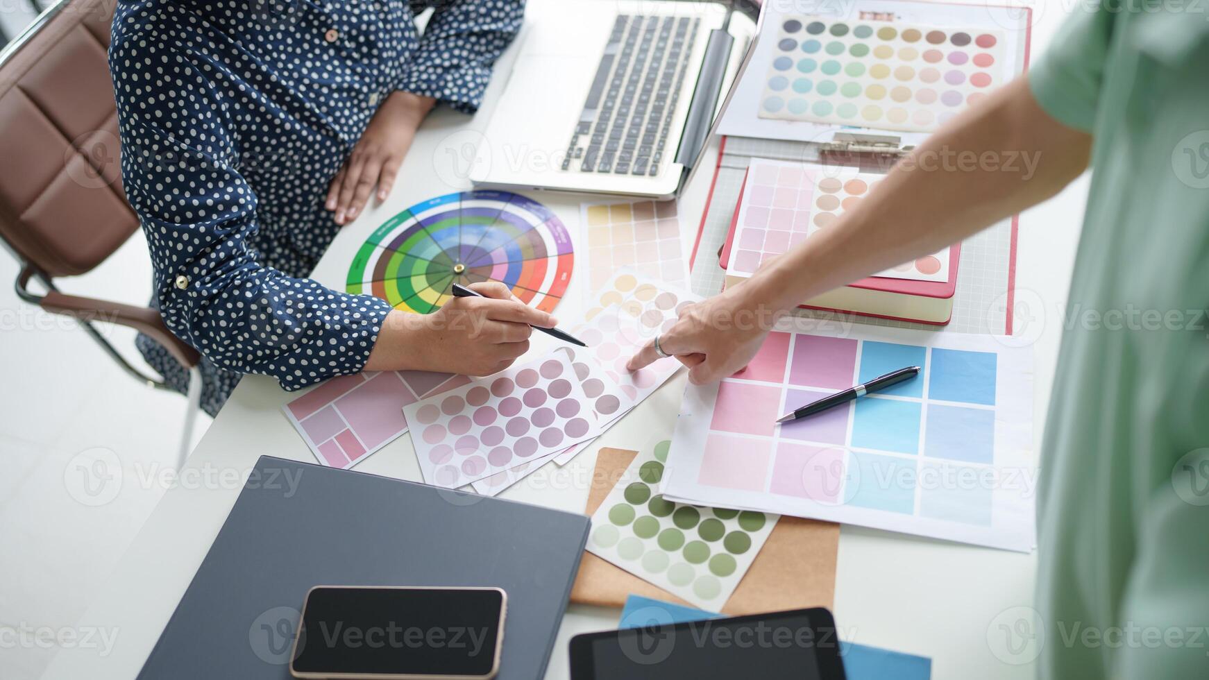 Business People Meeting Design Ideas professional investor working new start up project. business workers working discussing together planning in office. photo