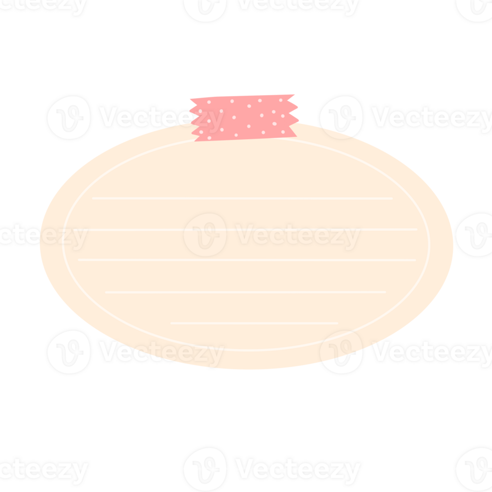 Cute simple memo illustration png